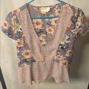 En Elle Peplum Blouse